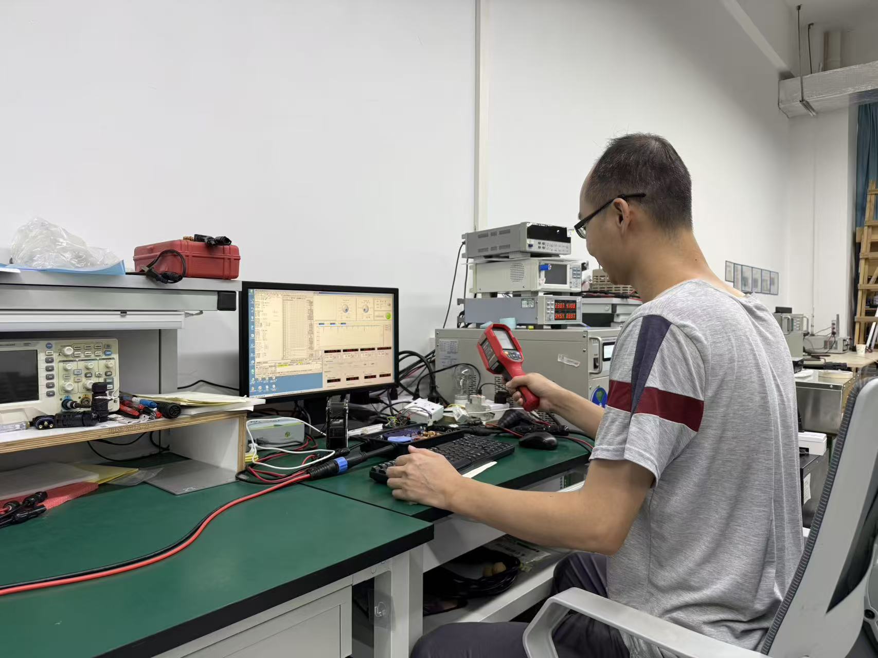 Engineering team working in the R&D area